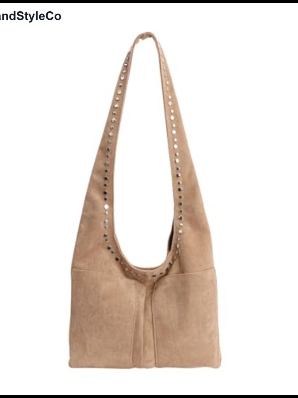 Faux Suede Slouchy Hobo Bag Soft Shoulder Purse Tote for Work Everyday Vintage